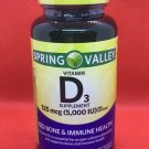 Vitamin D3 Supplement 125 mcg 5,000 iu SOFTGELS - 250 Ct D3 New & Sealed