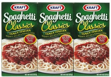 Kraft Spaghetti -  Kraft Foods Classics Tangy Italian Spaghetti 8 oz - 3 Boxes