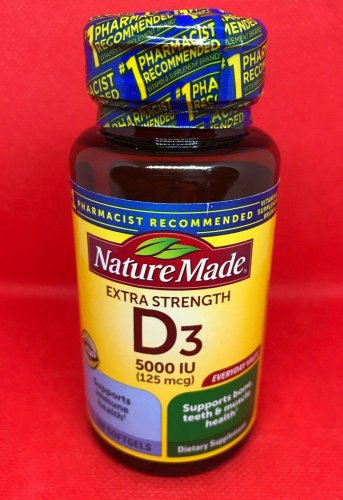 Nature Made Vitamin D3 Softgels Immune Support, 5000 I.U (125mcg), 100 Count