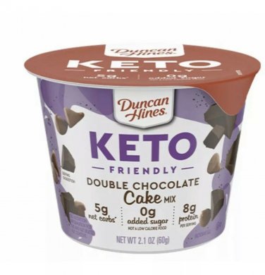 6 KETO CUPS Duncan Hines Keto Friendly Double Chocolate  Cake Mix 0 Sugar