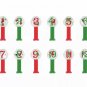 Pez Candy Twelve Days of Christmas Ornaments Mini Dispensers with 12 Rolls Candy
