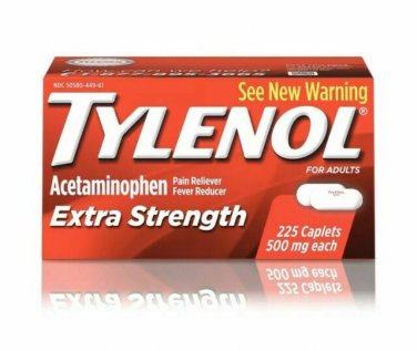 TYLENOL 500mg - 225 Caplets - Extra Strength Caplets - 225 Count