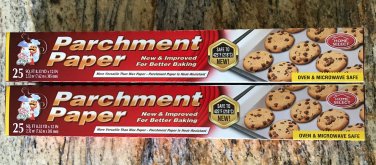 Parchment Paper - Improve For Better Baking 25 SQ.FT Oven Microwave Safe 2Pack