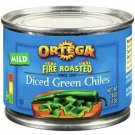 Ortega Diced Green Chiles, Mild, 4 Ounce