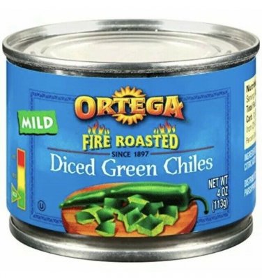Ortega Diced Green Chiles, Mild, 4 Ounce