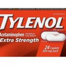 Tylenol Extra Strength Caplets Pain Reliever 500 mg 24 Count FAST FREE SHIPPING