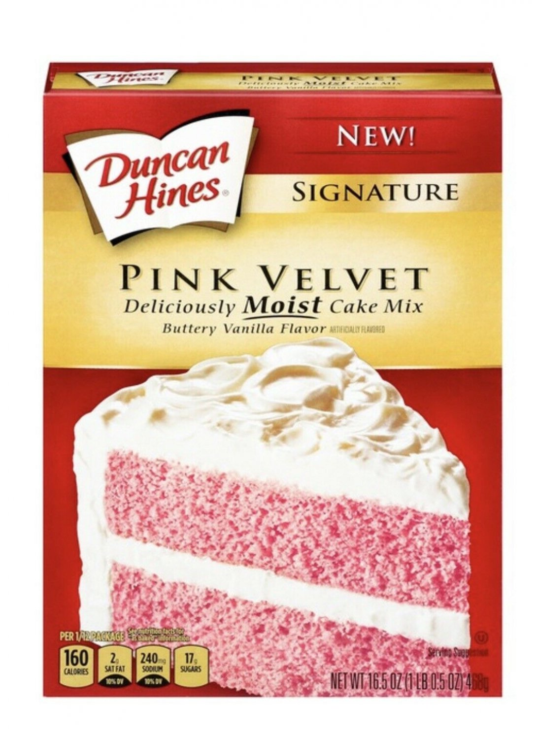 Duncan Hines Pink Velvet. Signature Cake Mix, Pink Velvet, 15.25 Ounce