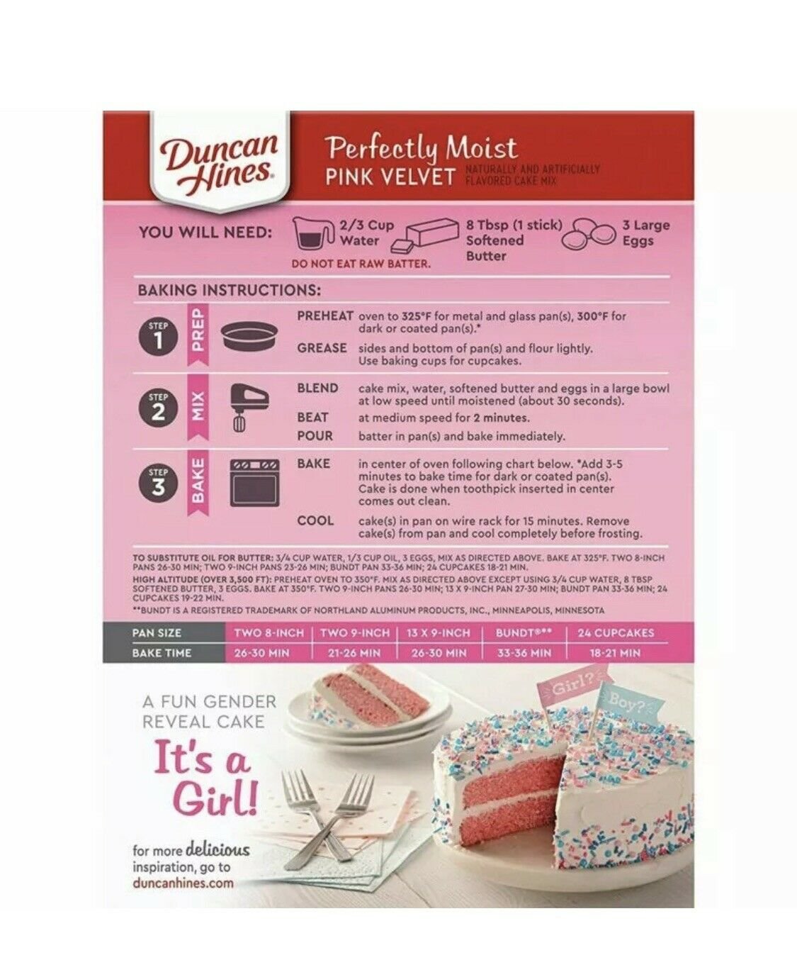 Duncan Hines Pink Velvet. Signature Cake Mix, Pink Velvet, 15.25 Ounce