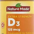 Nature Made Extra Strength Vitamin D3 125 mcg (5000 IU) Softgels, 100 Count.