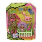 Cave Club Wild About Babysitting Doll FERNESSA & FURRAH Crib And Dinosaur NIB