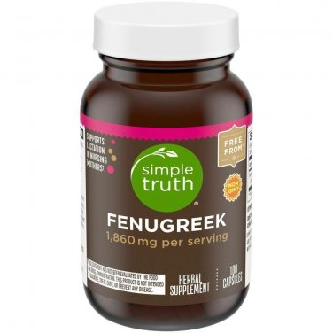 Simple Truth Fenugreek Herbal Supplement 100 Capsules Support lactation