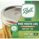 BALL Wide Mouth Jar Lids (12-count) Canning Lids Suretight Lids