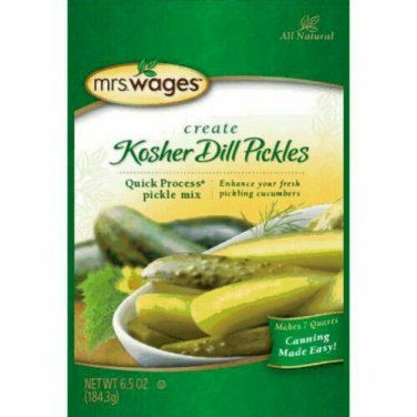 Mrs Wages Quick Process Kosher Dill Pickle Seasoning Mix 6.5 oz Canning