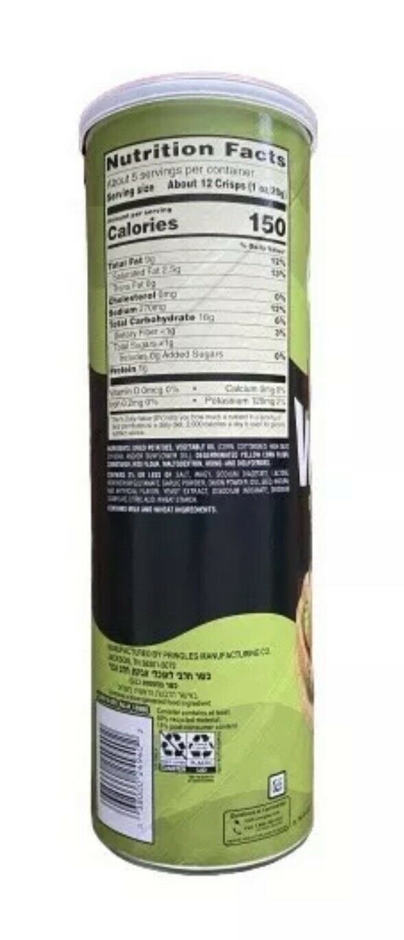 Pringles Deep Fried Pickle Wavy Potato Chips Limited Edition