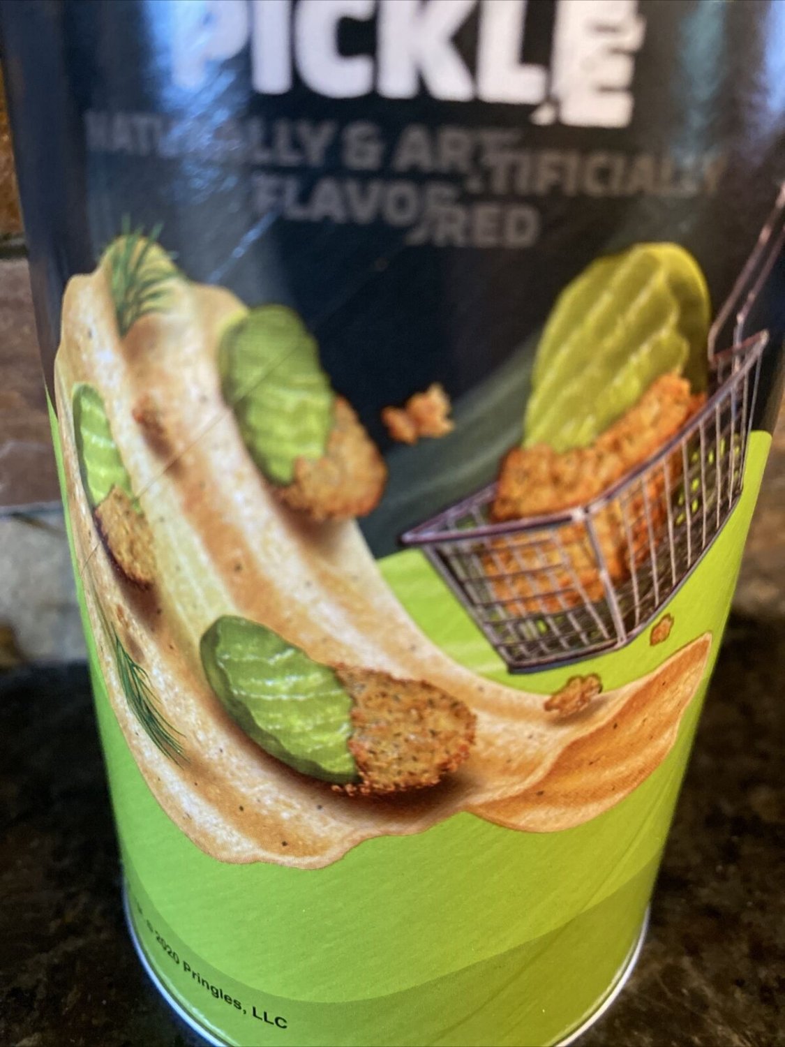 Pringles Deep Fried Pickle Wavy Potato Chips Limited Edition