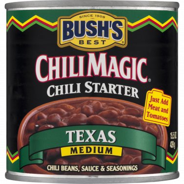 BUSH'S BEST Chili Magic Canned Texas Recipe Chili Magic - Medium - 15.5 Oz Can