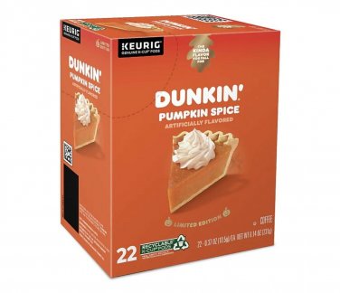 Dunkin Limited Edition Pumpkin Spice Coffee 22 Keurig K cup Pods