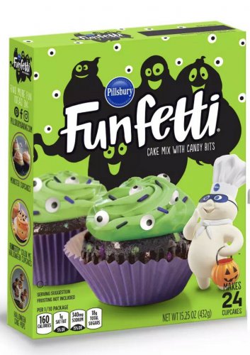 Slime Funfett HALLOWEEN Slime CHOCOLATE CAKE MIX WITH COLORED BITS By Pillsbury