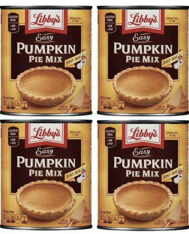 4x Libbys Easy Pumpkin Pie Mix Cans 30 oz Gluten Free 4 pack