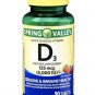 Spring Valley Quick Dissolve Vitamin D3 Tablets (5000 IU) 90 Count Strawberry