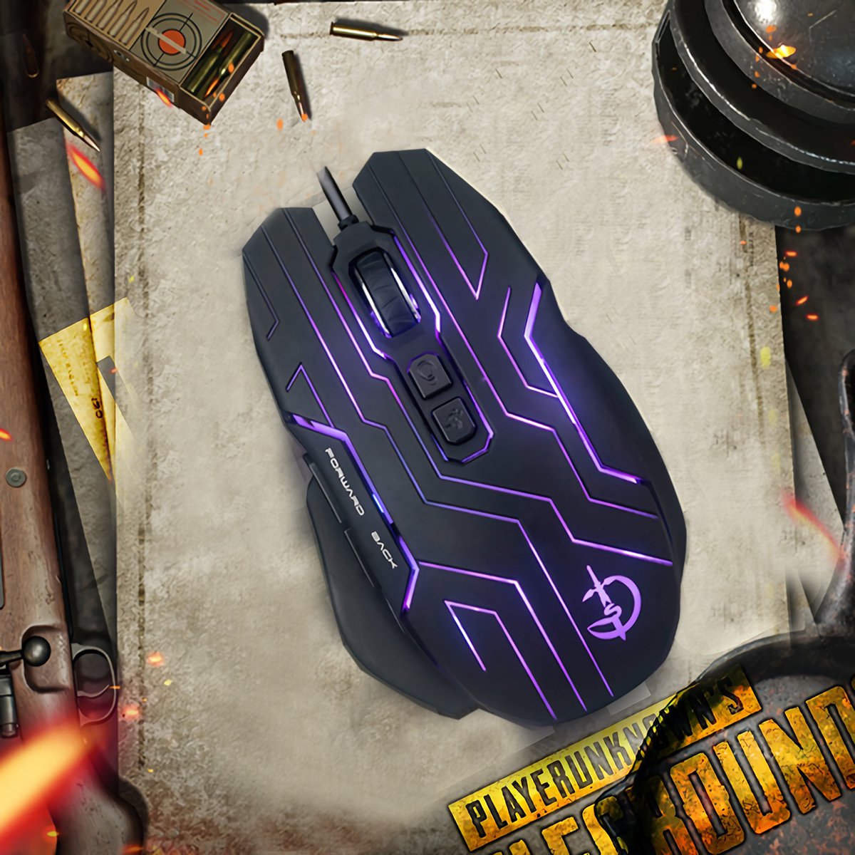 G600 Wired Gaming Mouse 4800DPI 1000Hz Return Rate Macro Programming