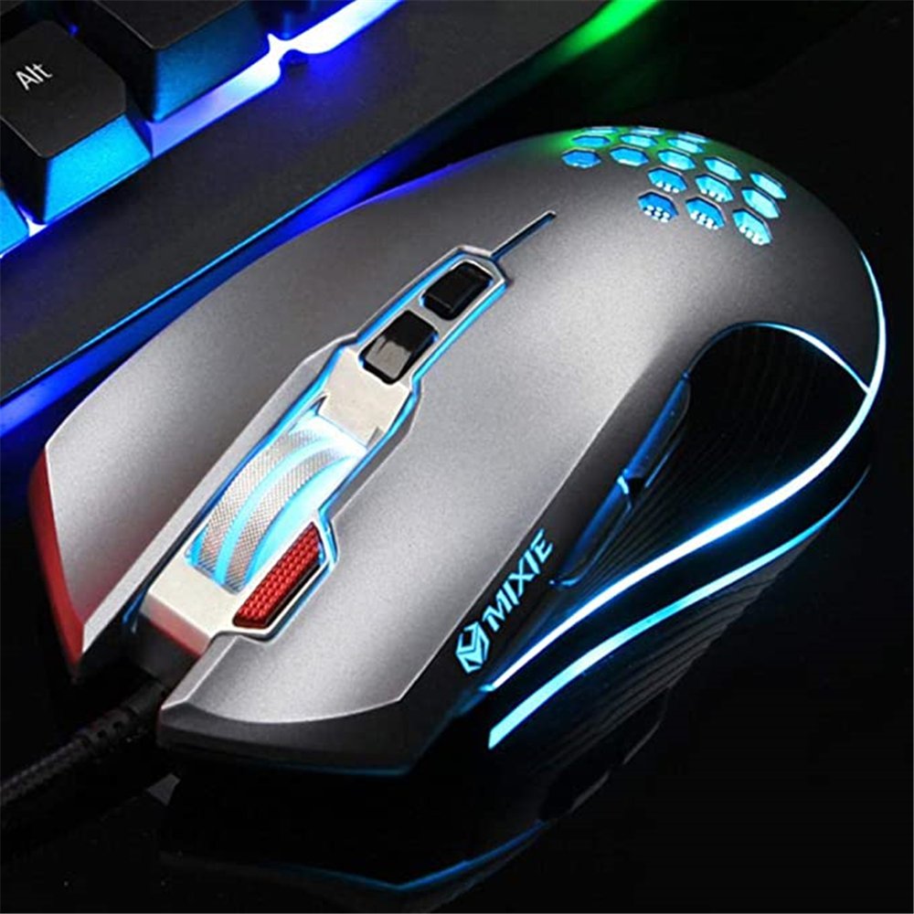 Mixie M10 Usb Wired Rgb Gaming Mouse 6 Buttons 4800 Dpi Optical Game 