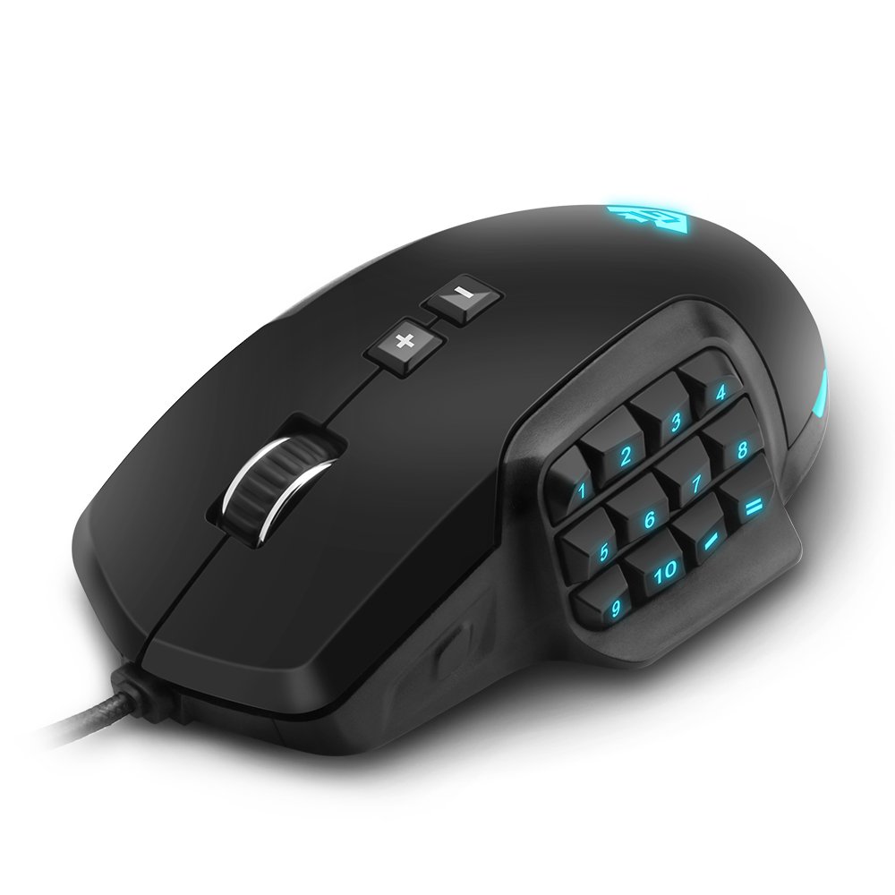 Rocketek GM900 USB Wired Multi-Buttons Gaming Mouse 24000DPI 17 Buttons ...