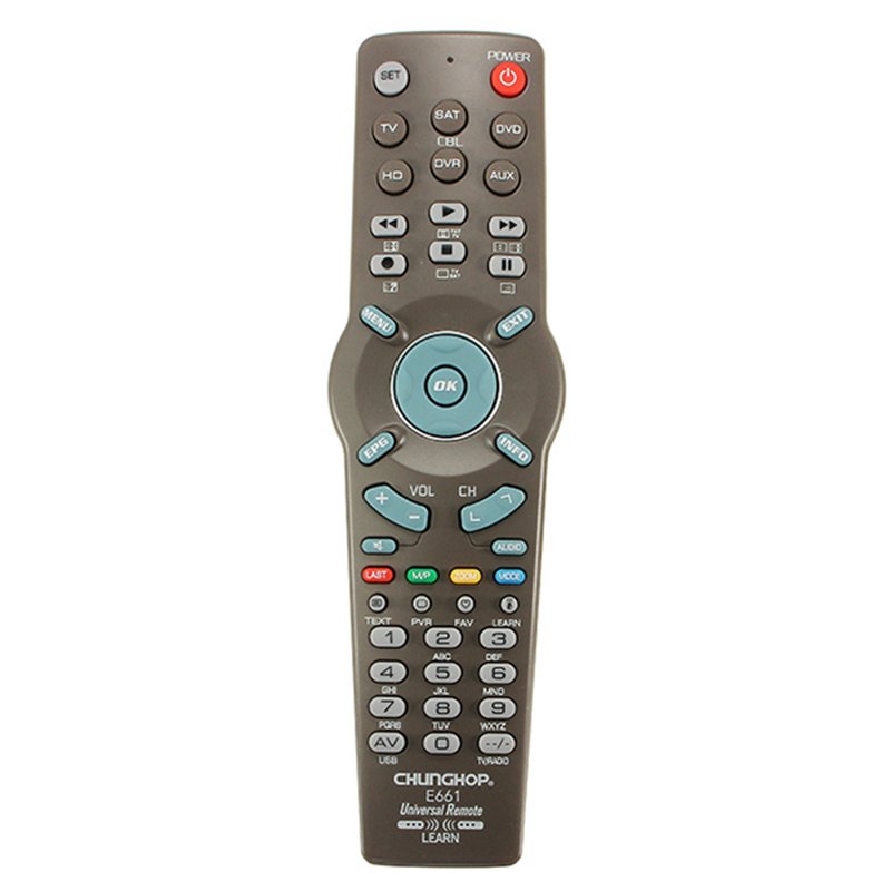 CHUNGHOP E661 Universal Multi-function Learning TV Remote Control English Version