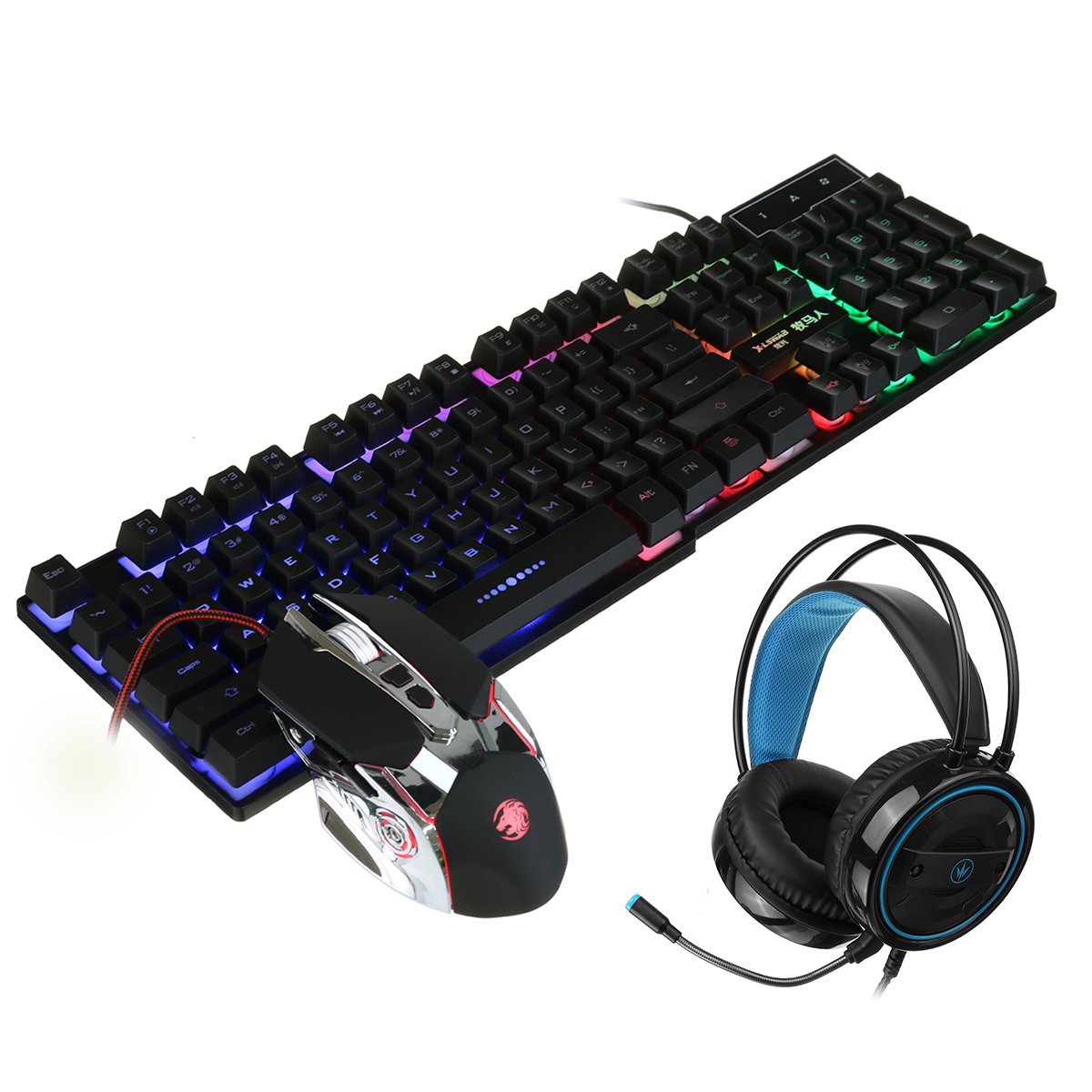 Bakeey Mice Keyboards Headphones Combo 104-Key Backlit Mechanical Waterproof Wired Keyboard G5 800DP