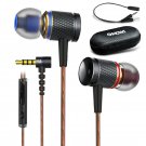 Plextone DX2 3.5mm Wired Control Earphone Metal Stereo Gaming Sports Music In-ear Headphone with Mic