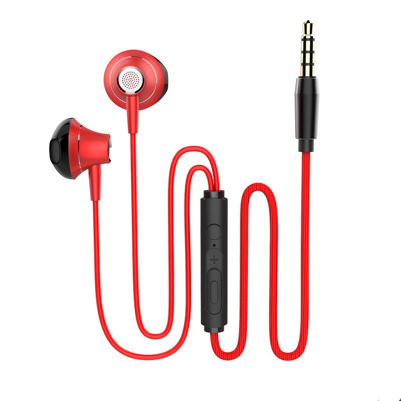 M10 Portable Metal Wired Earphone 3.5mm Super Bass In-ear Noise Cancelling Sport Earbuds With Mic