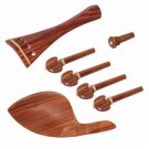 1 Set VL-20 Redwood Tuner Pegs Polished Ebony Fiddle Pegs Violin Parts for 4/4 Violin