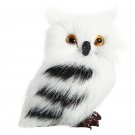10 PCS Owl White Black Furry Christmas Ornament Decoration Toys Adornment Simulation