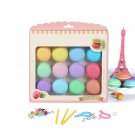 12pcs Macaron Crystal Slime Fluffy DIY Squishy Bubbles Anti-stress Kids Toy
