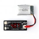 1S LiPo Battery Voltage Checker Tester For Quadcopter Battery w/ JST MCX PH 2.0 and Micro Losi Cable