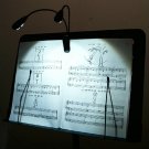 2 Dual Arms 4 LED Flexible Book Music Stand Clip On Light Lamp Black