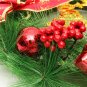 30cm Red Plastic Christmas Wreath Ring Tree Home Decorative Festival Flower Ring