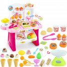 34Pcs DIY Assembly Simulation Mini Supermarket Play Funny Game Set Toys with Sound Light for Kids Pe