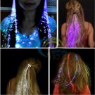 4PCS Flash LED Hair Braid 40CM Decoration Toys Christmas Party Fiber Extension Barrette