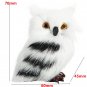 5PCS Owl White Black Furry Christmas Ornament Decoration Toys Adornment Simulation