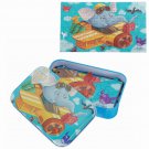 60pcs DIY Puzzle Elephant Pilot Plane Cartoon Jigsaw With Tin Box Kids Children Educational Gift Toy