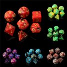 7pc/Set TRPG Games Gaming Dices D4-D20 Multi-sided Dices 6Color
