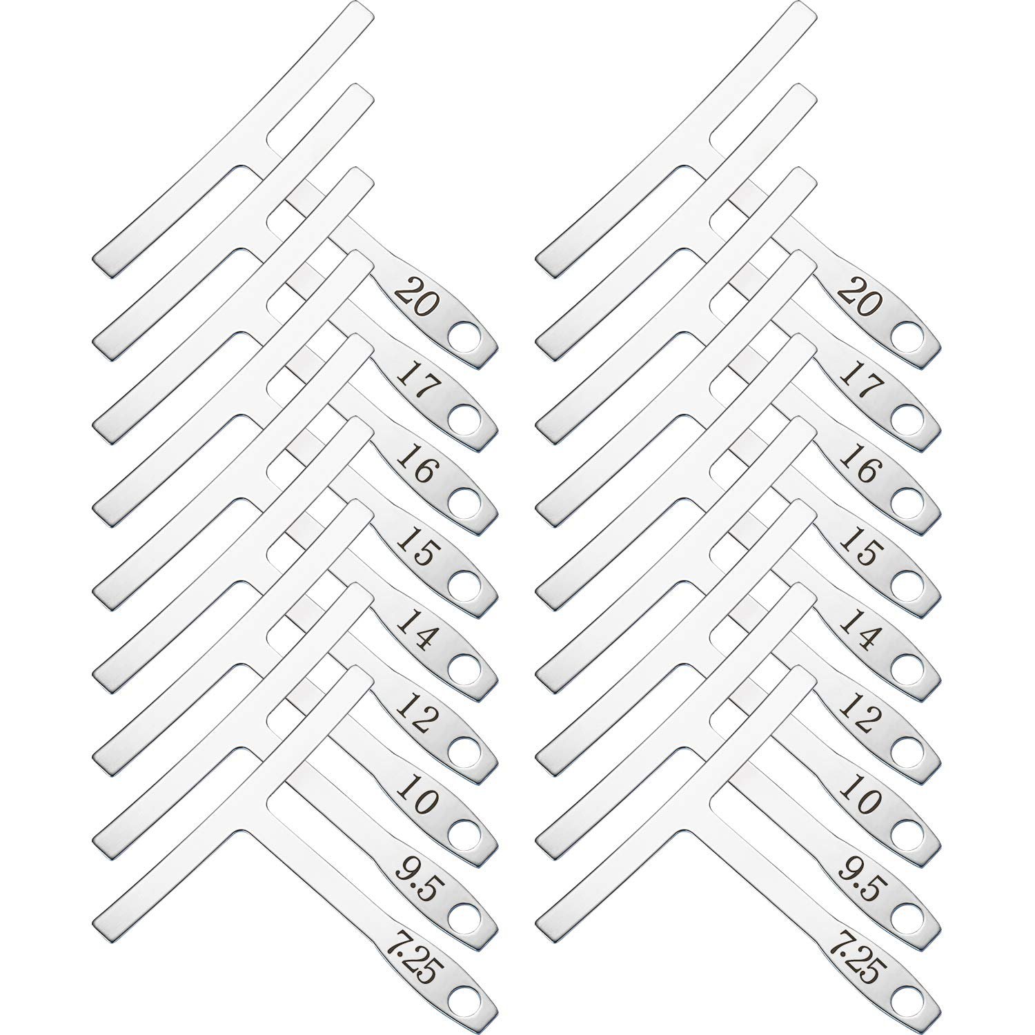 9Pcs Guitar T-shaped Ruler Guitar Under String Radius Gauge Guitar Builder Luthier Tools Bass Ukulel