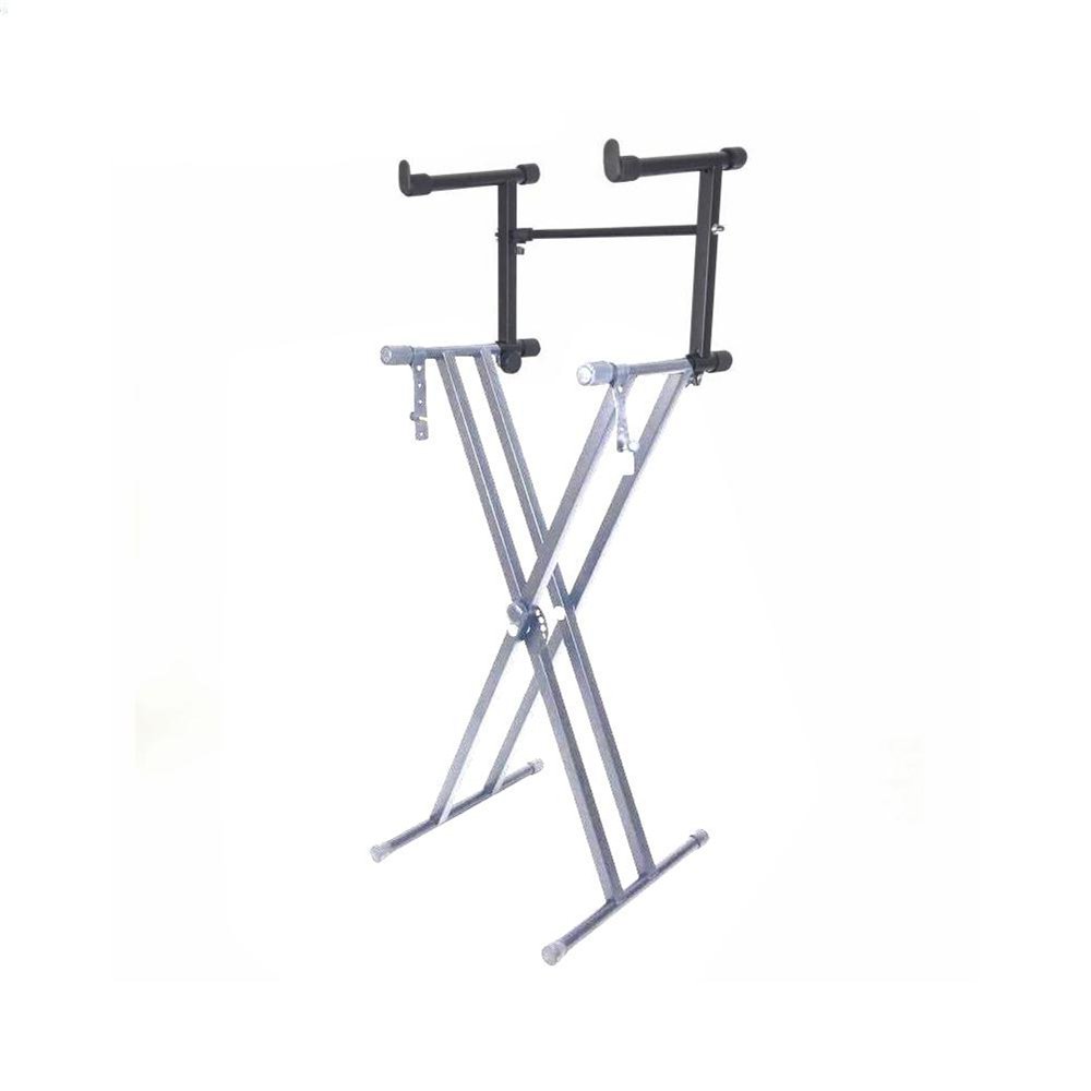 Adjustable Black Single Tube Heightening Electronic Piano Stand Keyboard Instrument Support Holder P