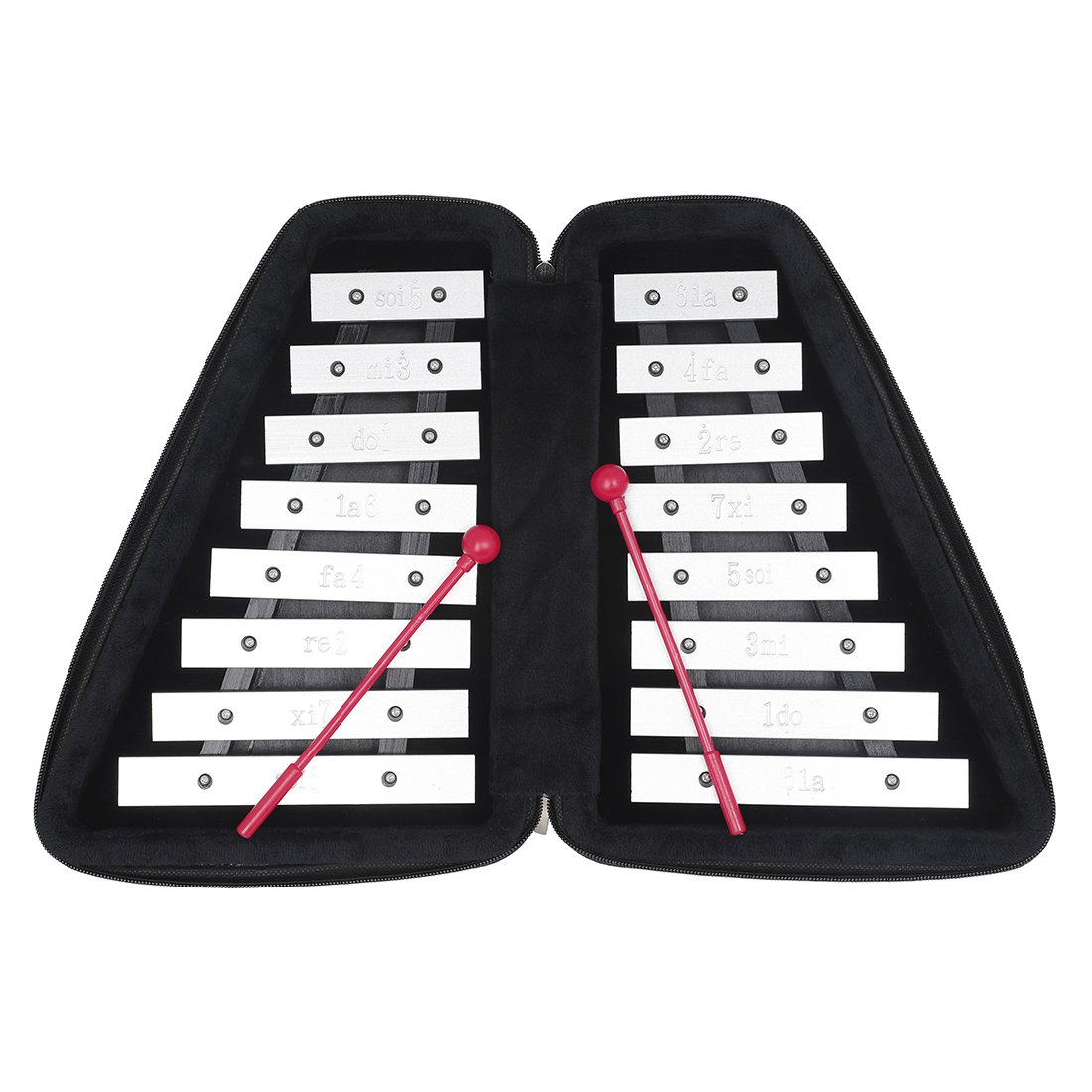 AF-30 Orff Musical Instrument Double Row 16 Keys Aluminum Piano Leather Box for Children Educational