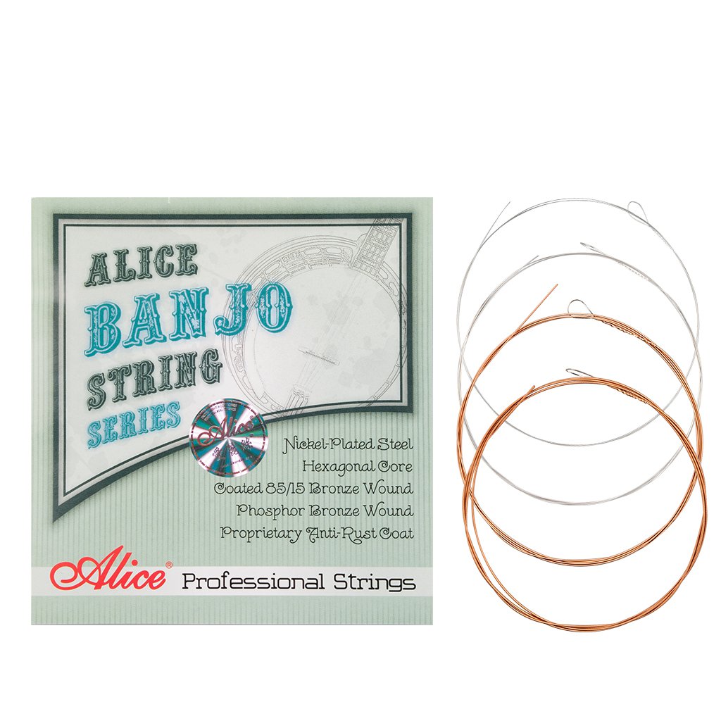 Alices 1 Set Banjo String AJ07 Banjo Strings 009 to 030 inch Plated Steel Coated Nickel Alloy Wound