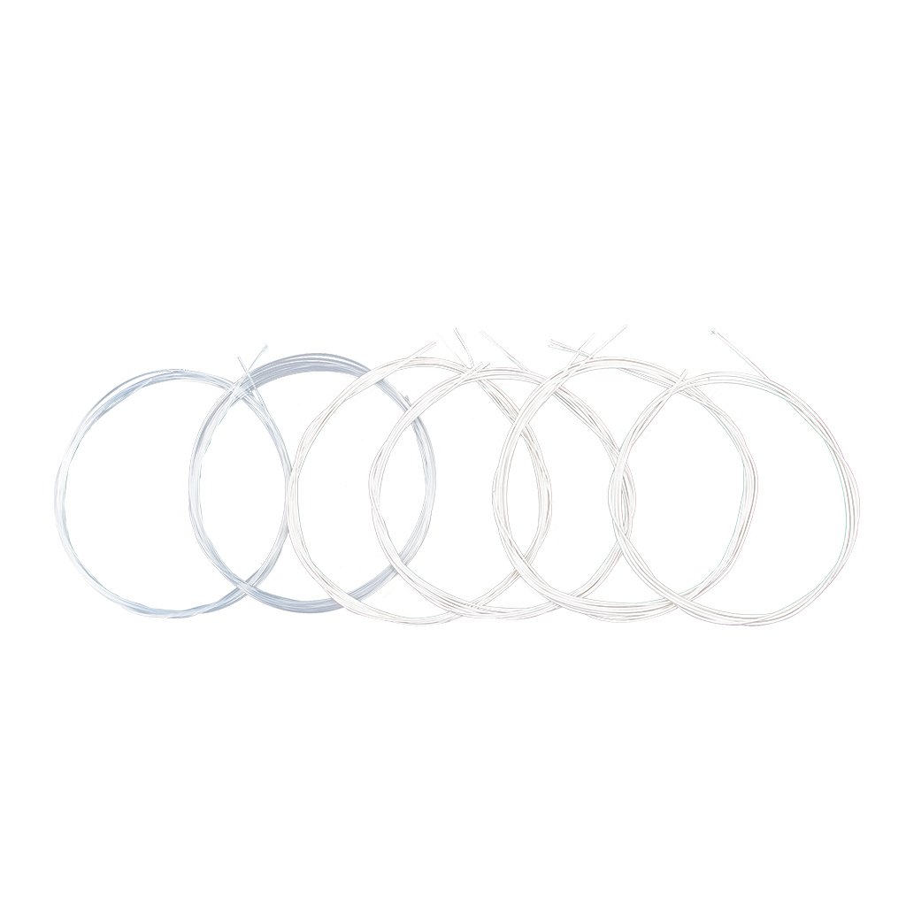 Alices OUD Strings AOD-11 Set Silver-Plated Copper Wound White Clear Nylon for Classical Guitar Inst