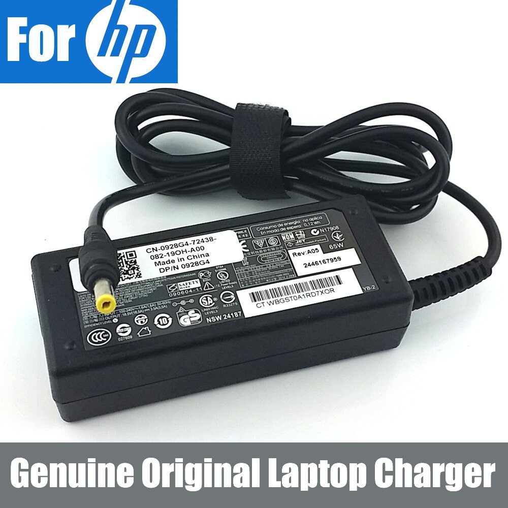 18.5V 3.5A 65W Genuine Original AC Power ADAPTER CHARGER for HP COMPAQ NC6100 NC6110 NC6115 NC6200