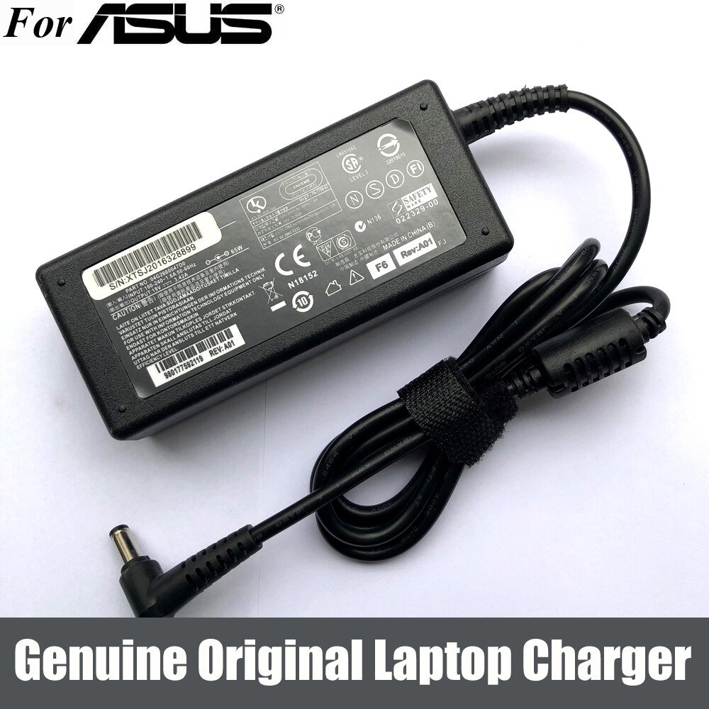 Original 65W 19V 3.42A Laptop AC Adapter Charger Power Supply for ASUS A54C-SX284S X5DIJ X50IJ X5DIN