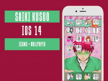 Saiki K IOS 14 Anime Iphone Home Screen Theme - IOS14 Anime App Icons and  Wallpaper